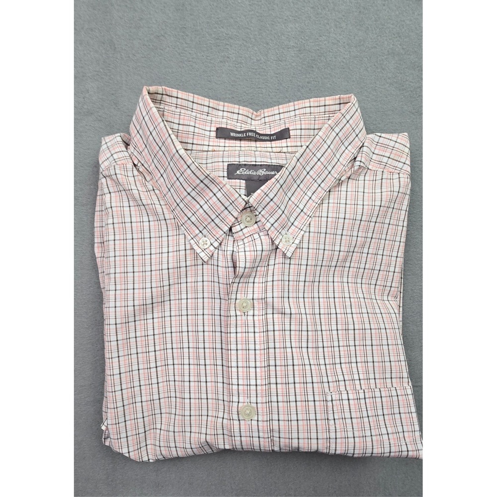 Eddie Bauer Short Sleeve Button Up Shirt Men's TXL Tall - Picture 8 of 9